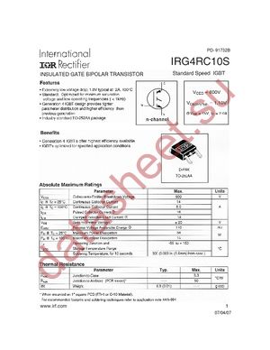 IRG4RC10S datasheet  
